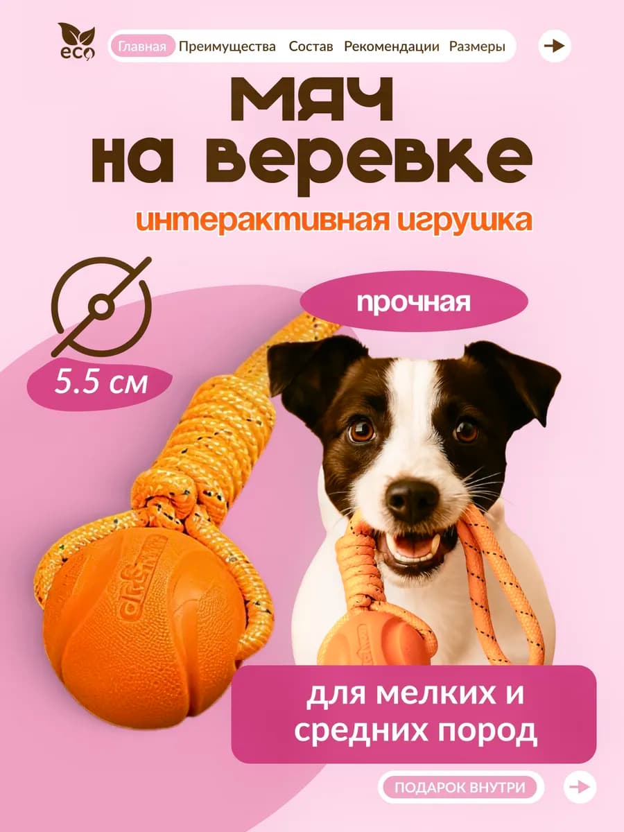 Игрушка для собак средних и мелких пород