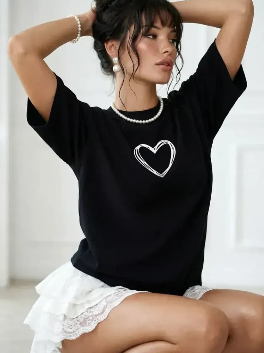 Футболка оверсайз с принтом