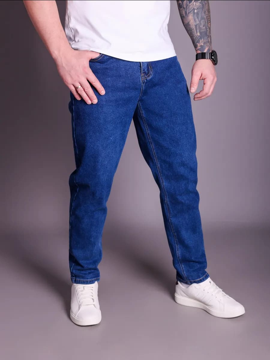 Джинсы бананы широкие