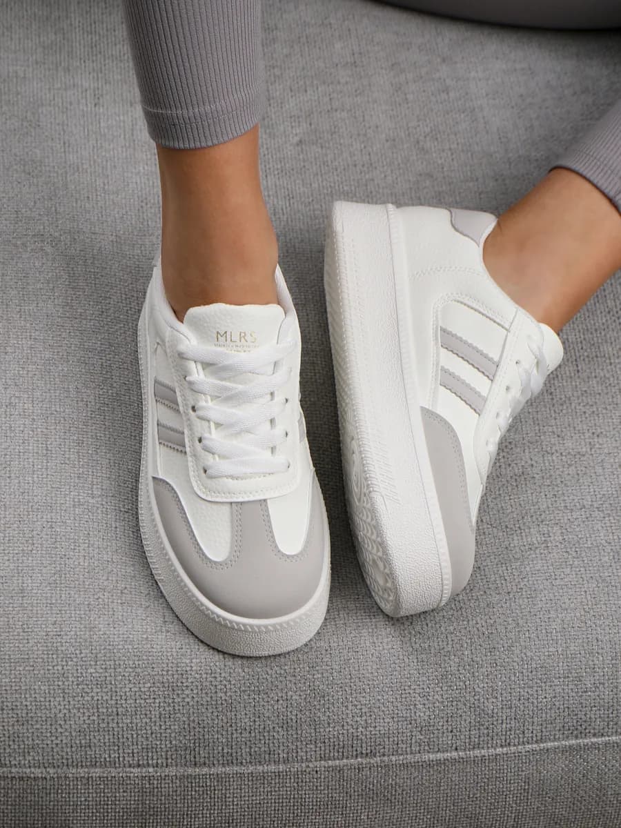 Кеды на высокой платформе белые - фото 1