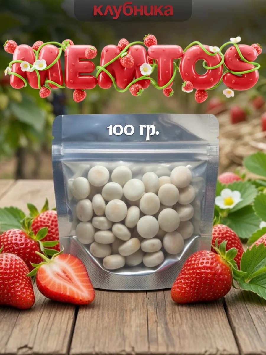 Жевательная резинка со вкусом клубники ментос