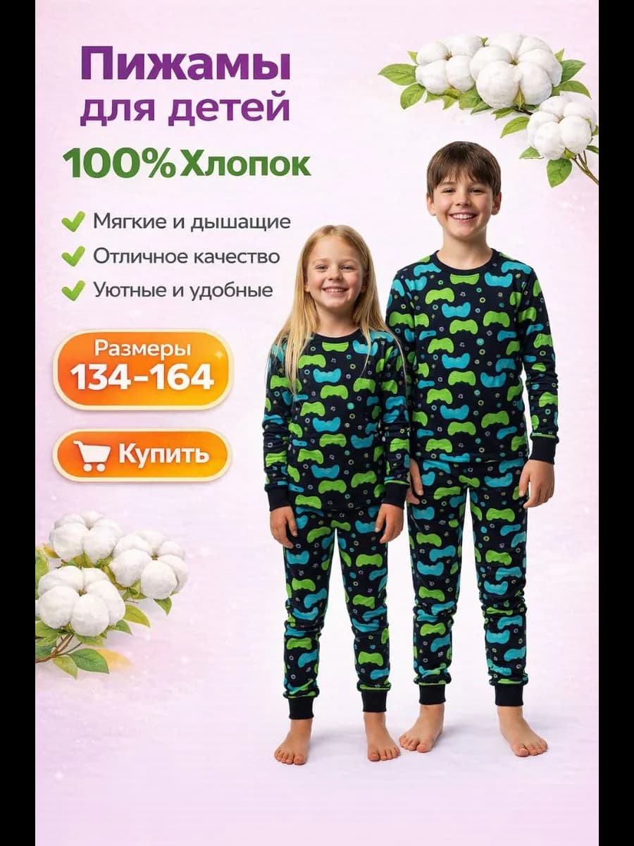 Детская пижама детиской со штанами