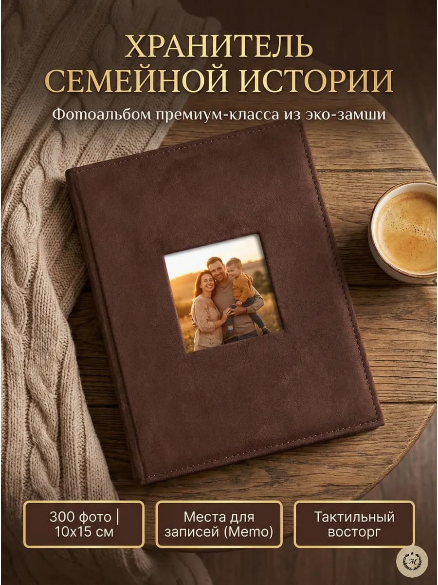 Альбом для фото 10×15 на 300 фотографий с полями для записей