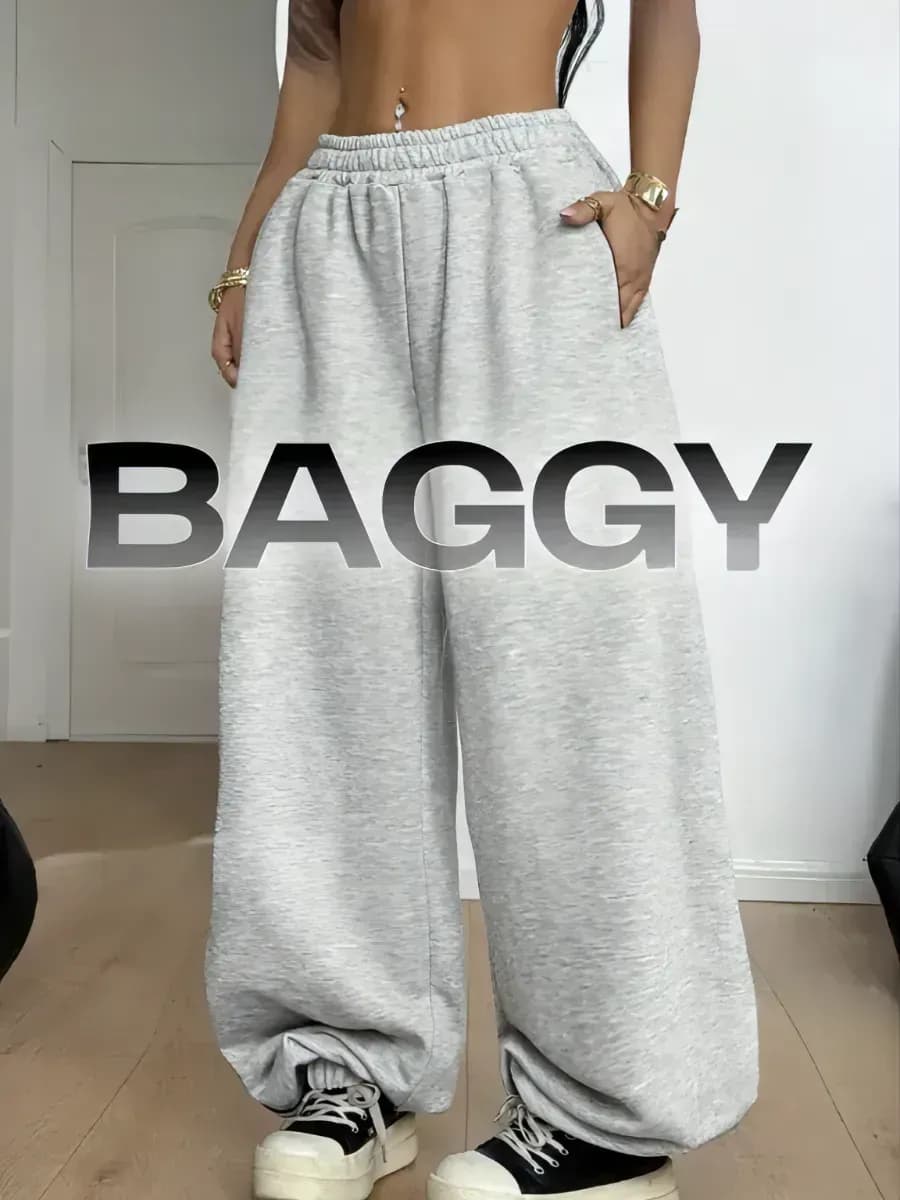 Широкие спортивные штаны джоггеры оверсайз для танцев
