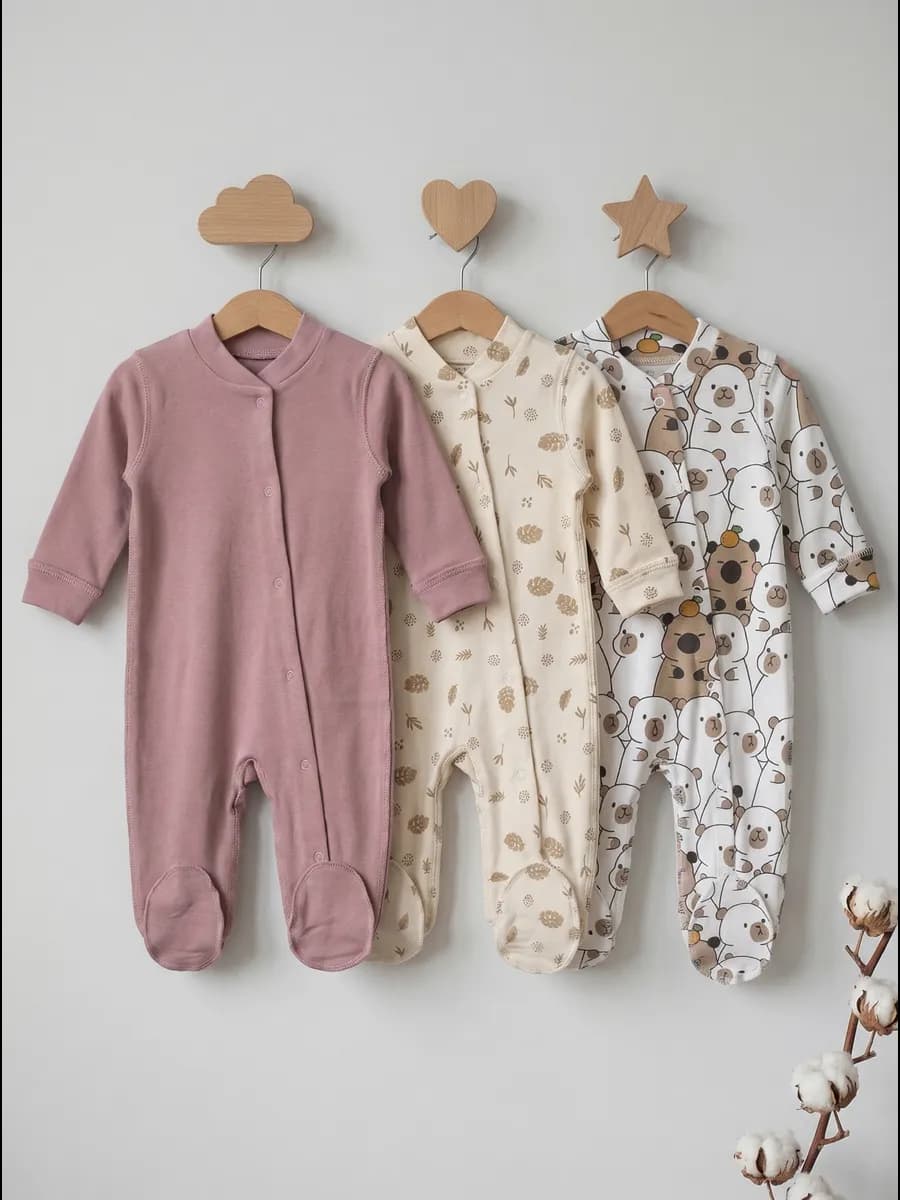 Комбинезон трикотажный слип комплект 3 штуки