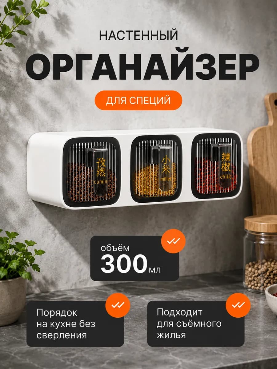 Органайзер для специй приправ и крупы