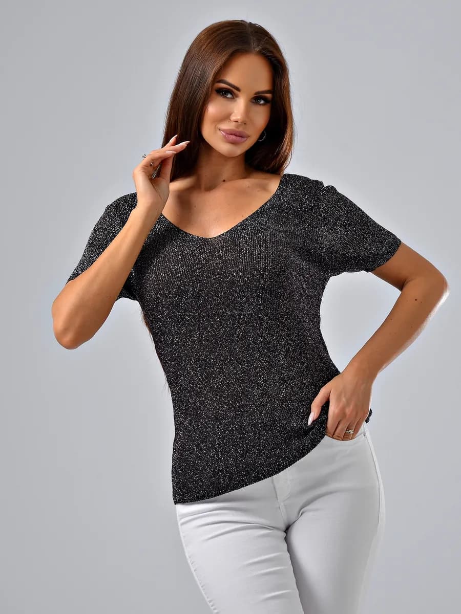 Футболка нарядная с люрексом