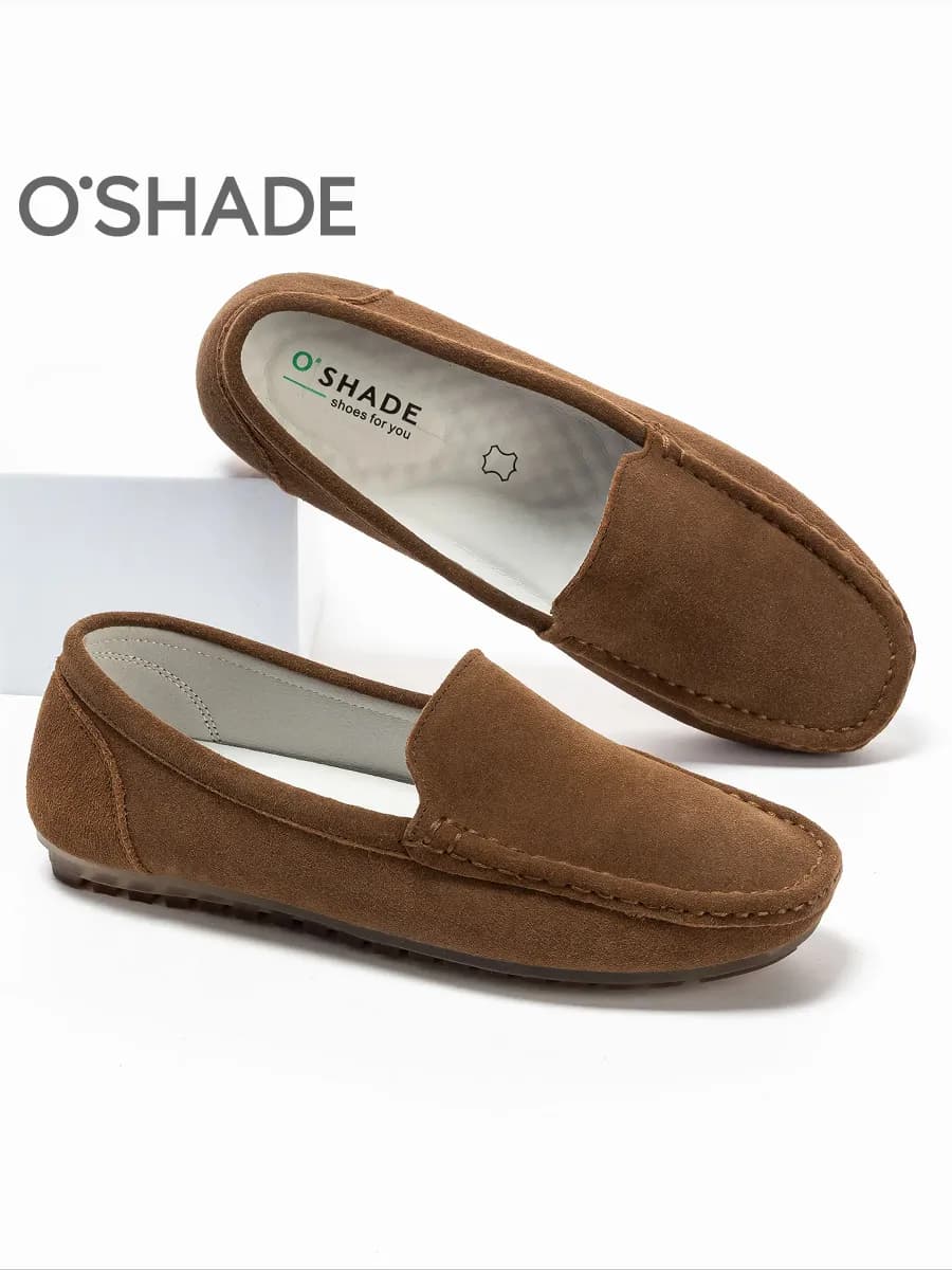 Мокасины коричневые женские
