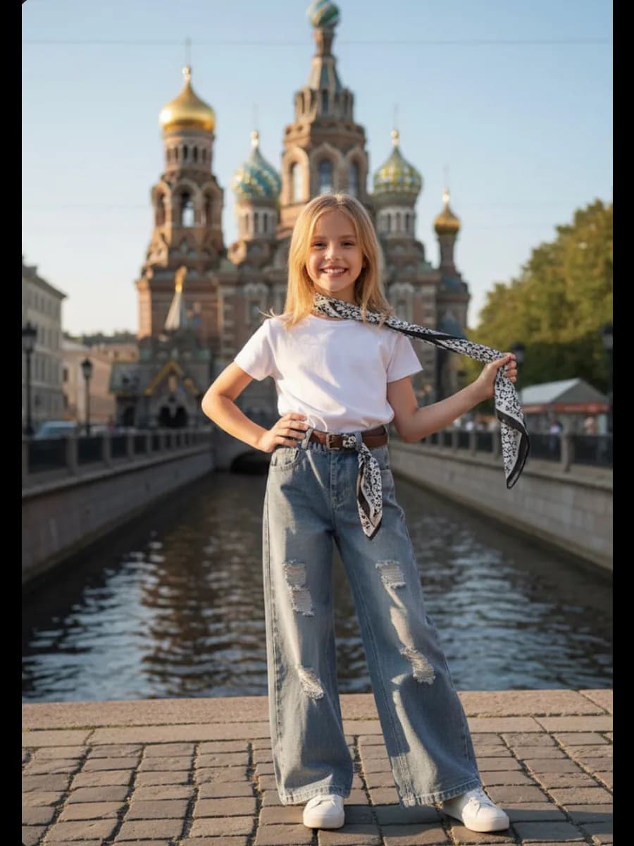 Широкие джинсы для подростков