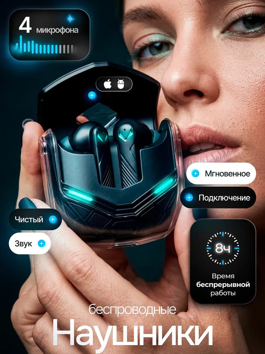 Наушники беспроводные с активным шумоподавлением