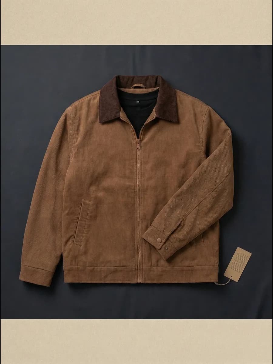 Вельветовая куртка демисезонная оверсайз - фото 1