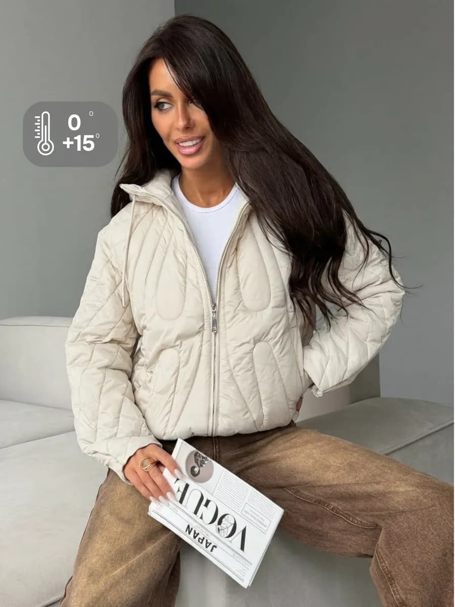 Куртка ветровка весенняя с капюшоном больших размеров