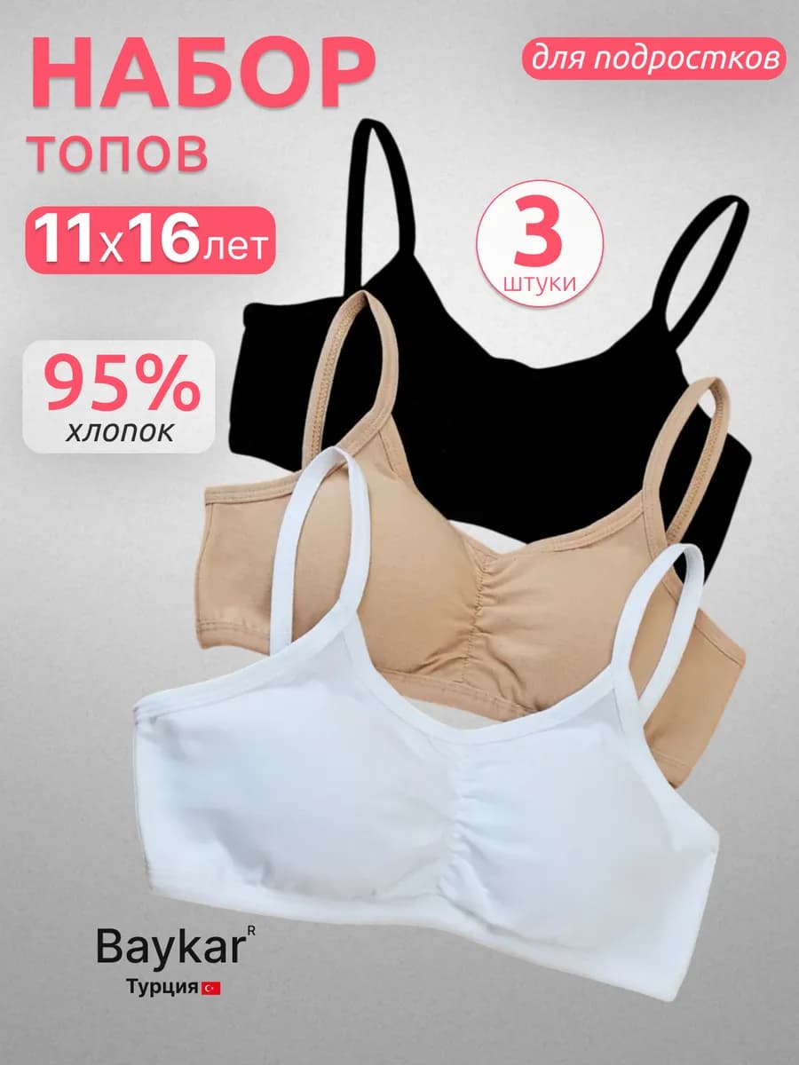 Набор топовых спортивных бюстгальтеров 3 шт