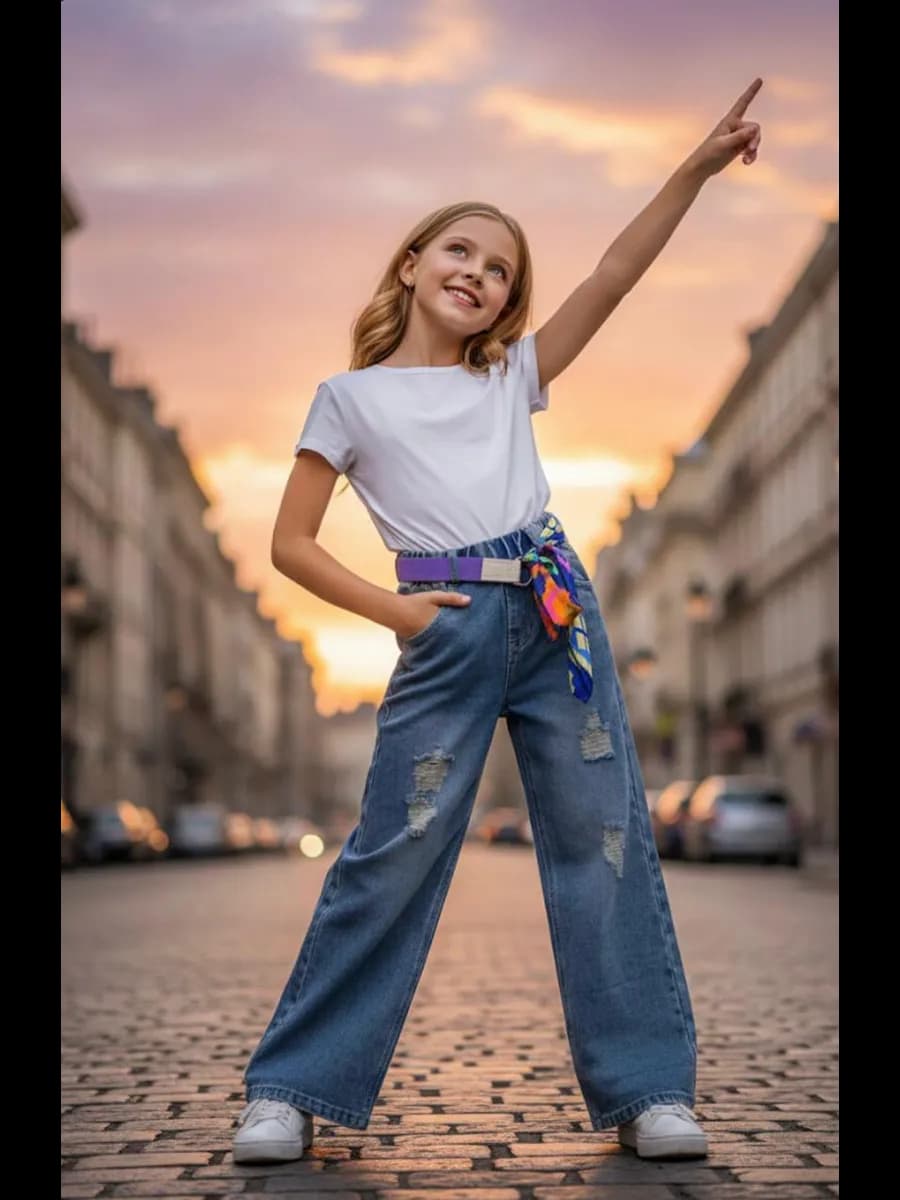 Широкие джинсы для подростков