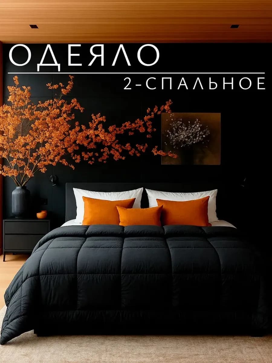 Одеяло 2 спальное зимнее теплое пышное 172х205