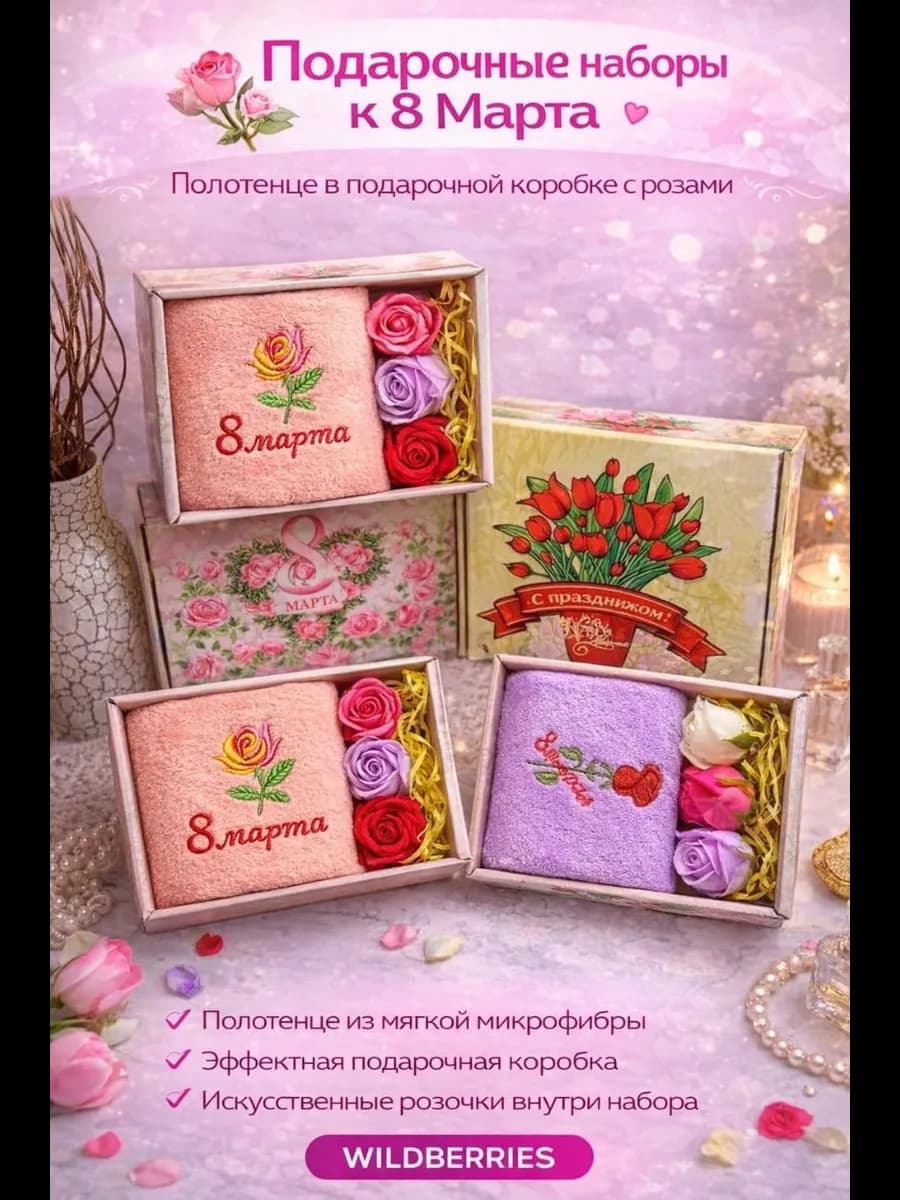 Подарки на 8 марта коллегам наборы 1шт