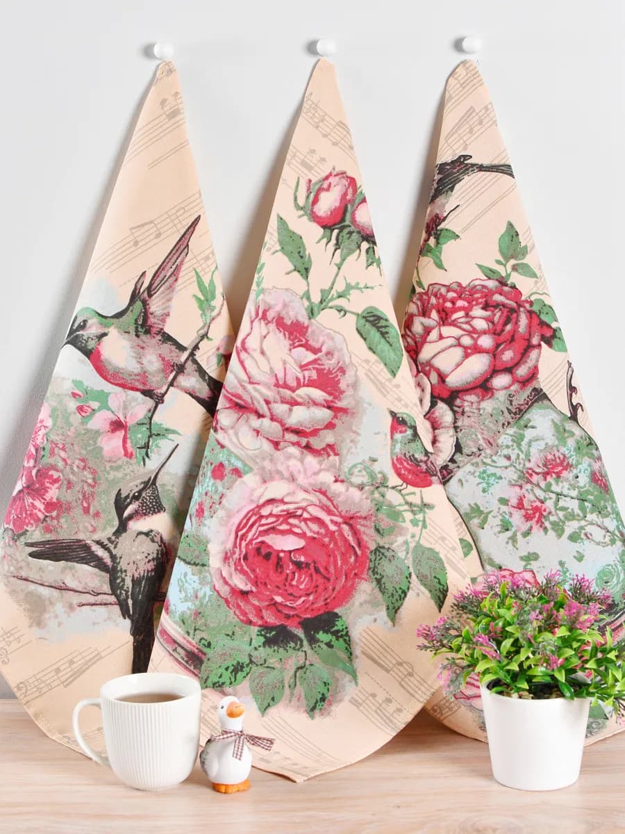 Полотенца кухонные 47х60см 3 шт рогожка