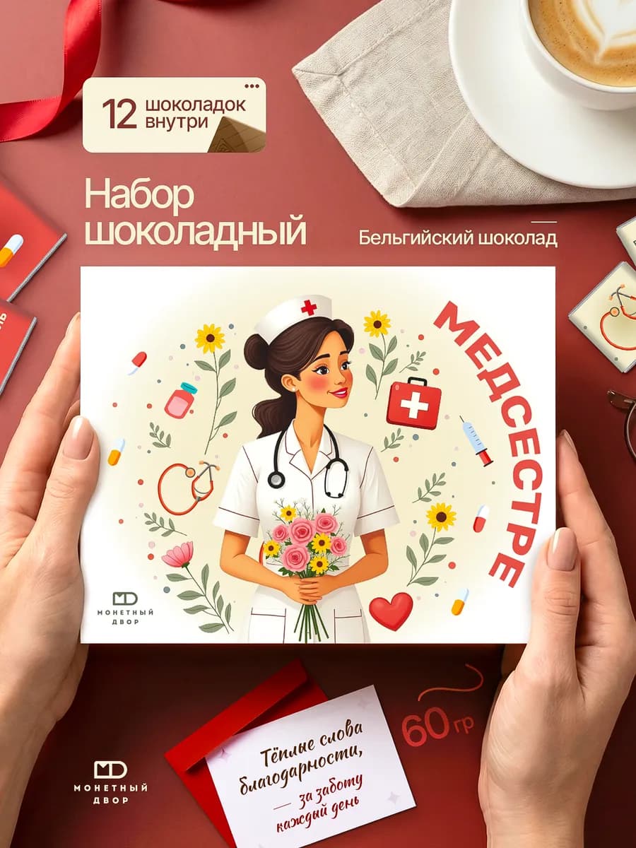 Шоколадный набор подарочный "Медсестре", 60 гр