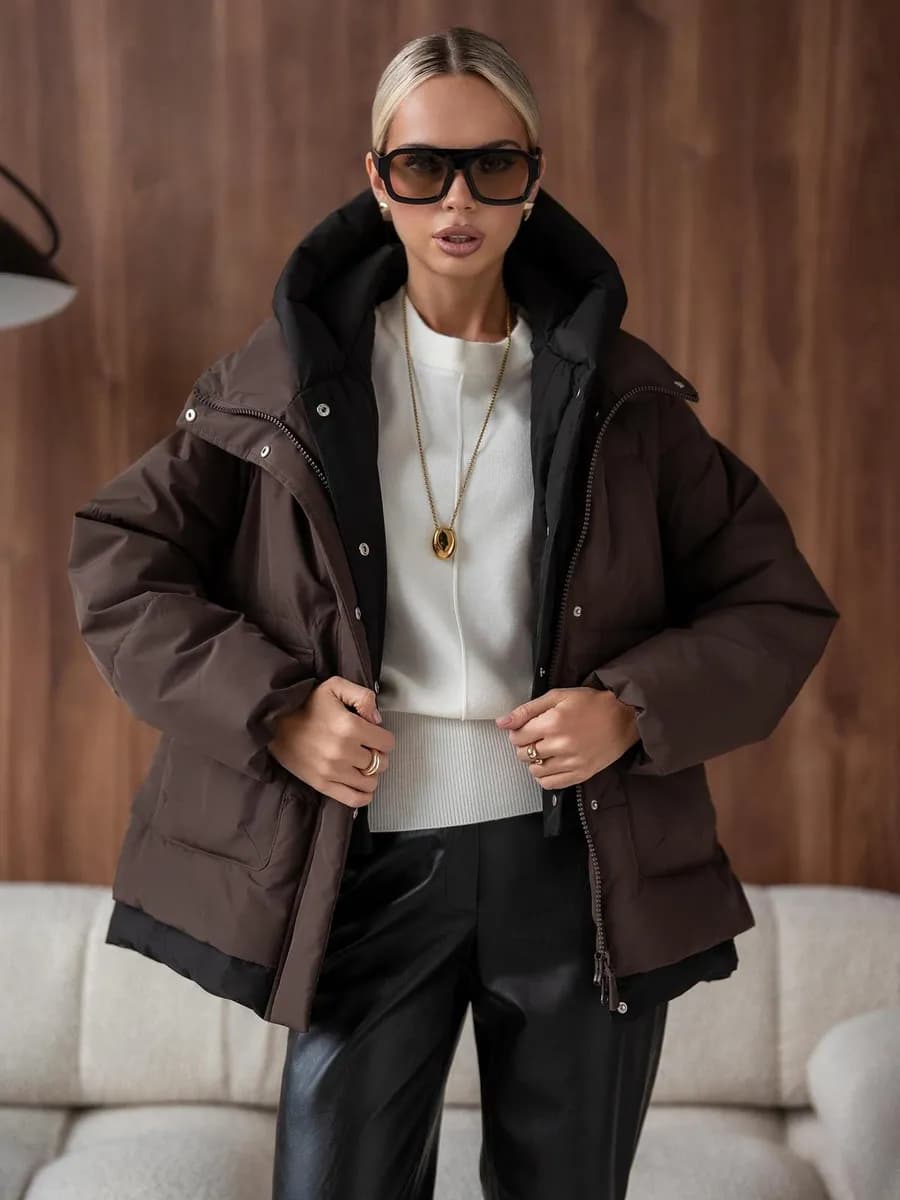 Куртка весенняя с капюшоном удлиненная