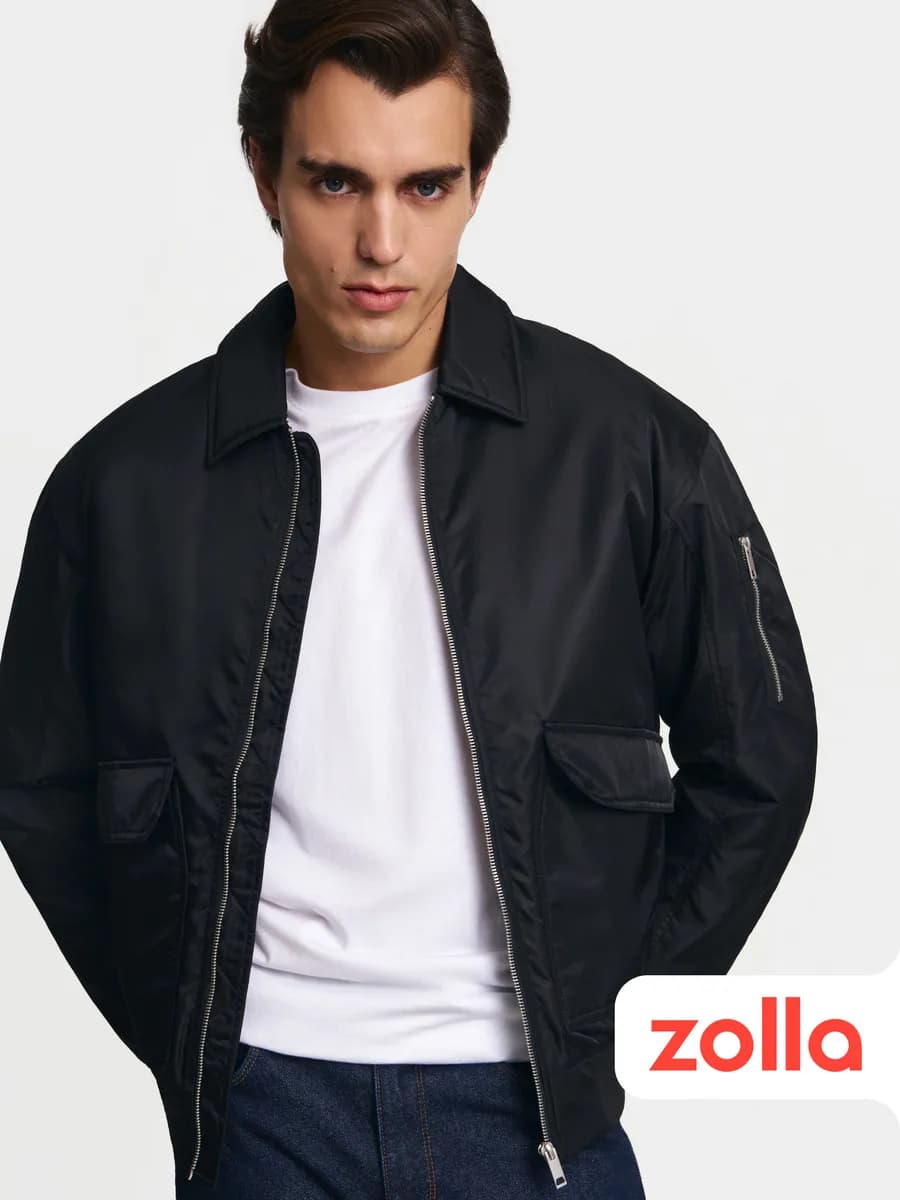 Мужская куртка-бомбер на синтепоне - фото 1