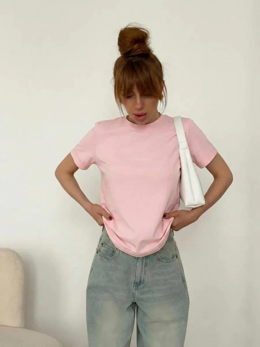 Футболка однотонная базовая хлопок