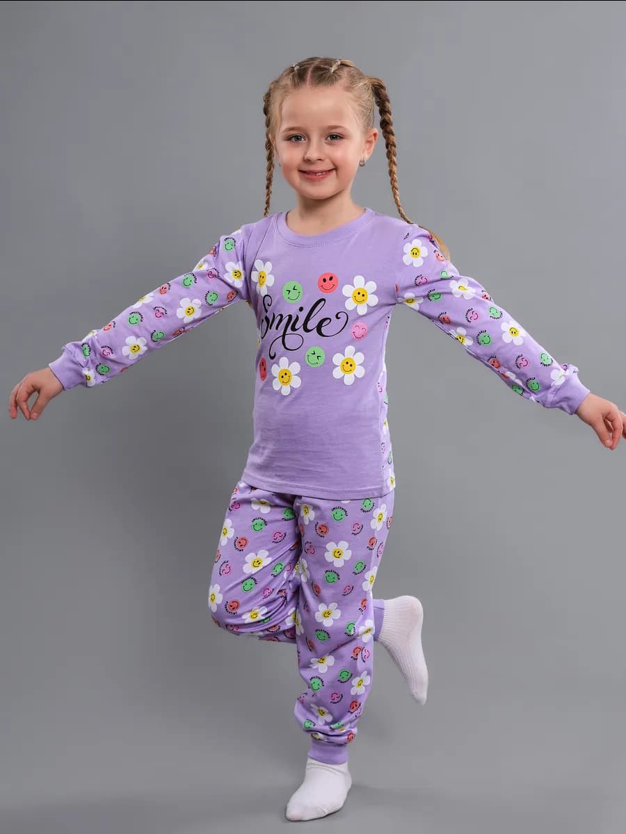 пижама со штанами и с принтом - фото 1