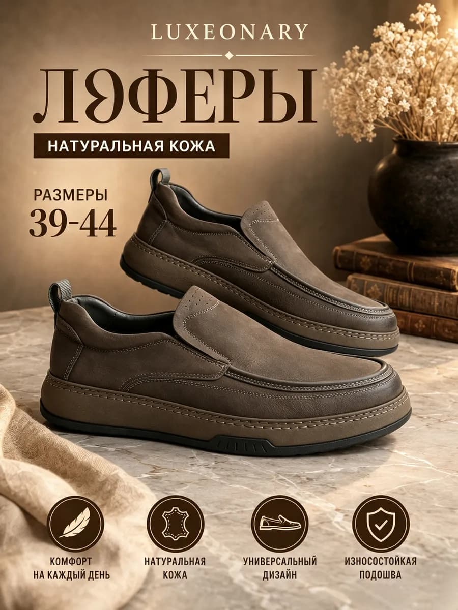Лоферы из натуральной кожи