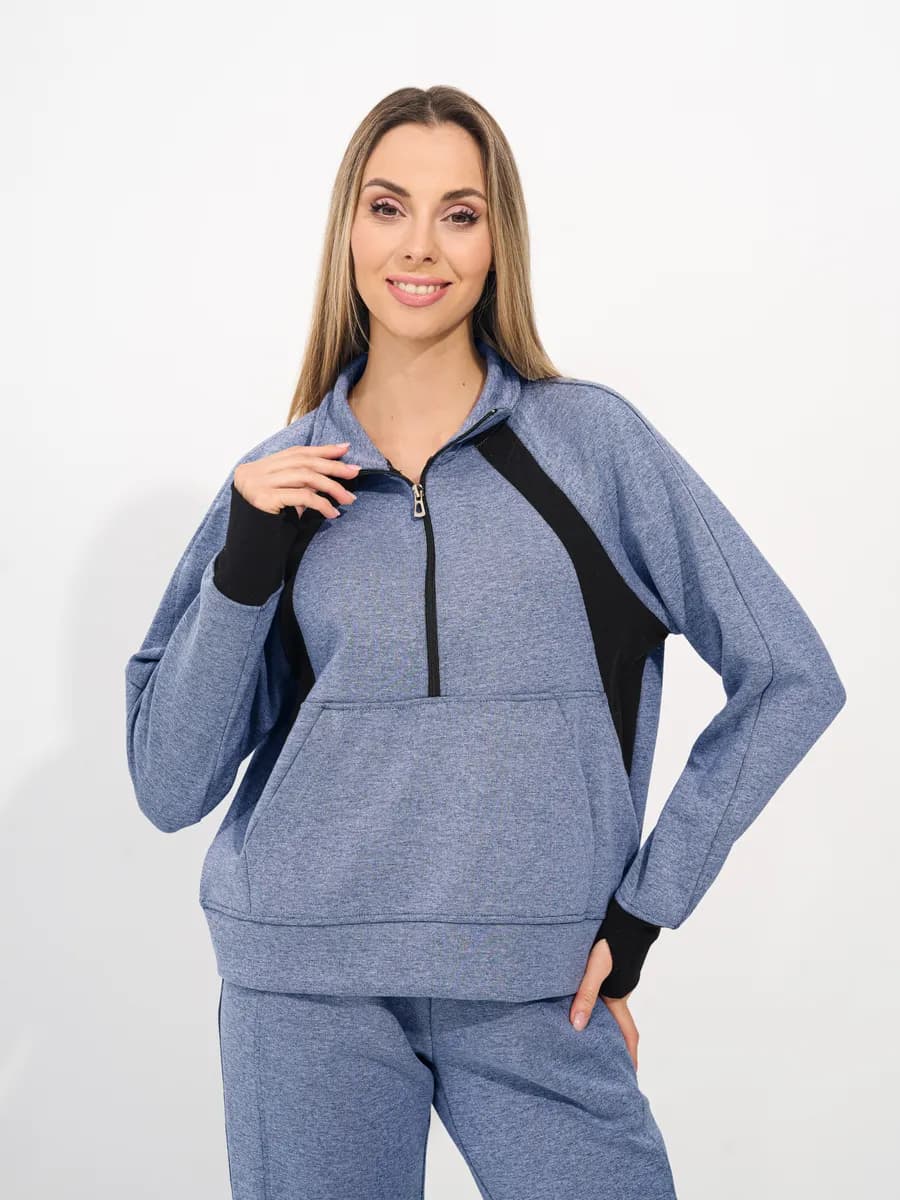 Костюм спортивный брюки и свитшот с молнией