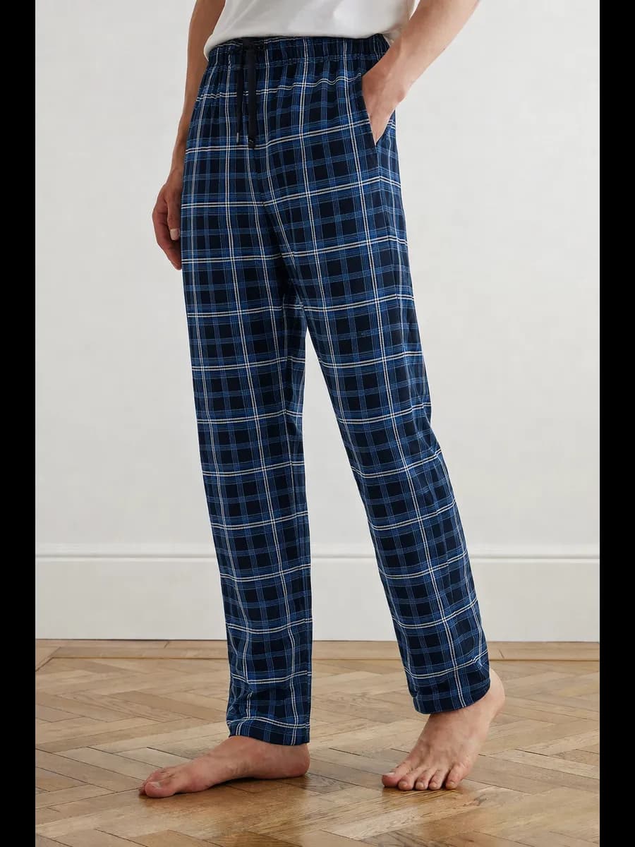 Брюки домашние в клетку больших размеров