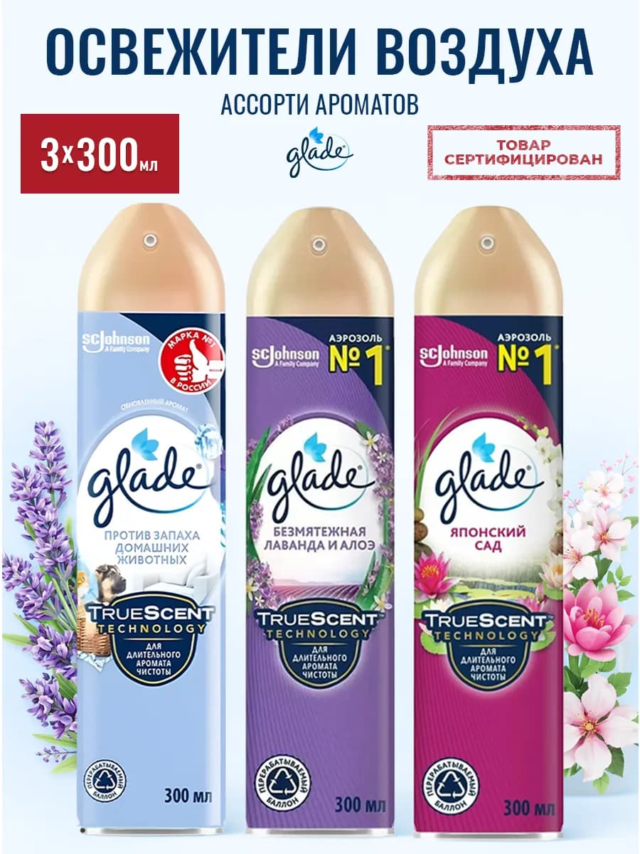 Набор освежителей воздуха ассорти 300 мл-3 шт