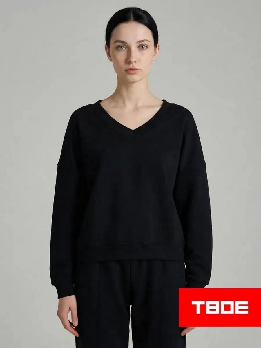 Свитшот с V-образным вырезом