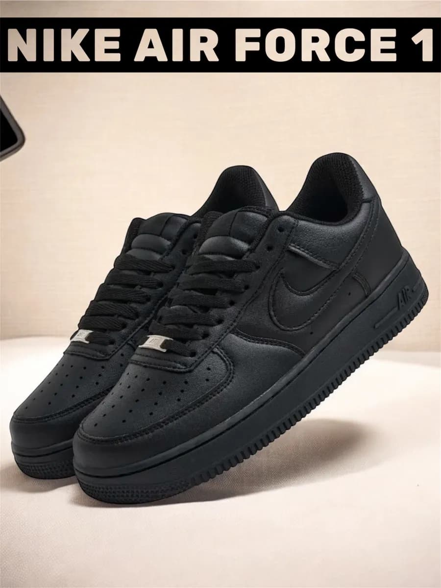 Кроссовки nike air force 1 форсы черные