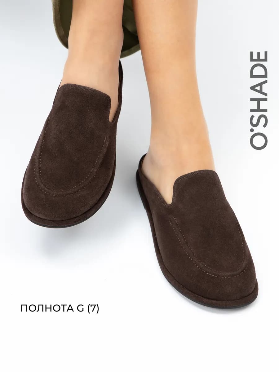 Мюли коричневые женские