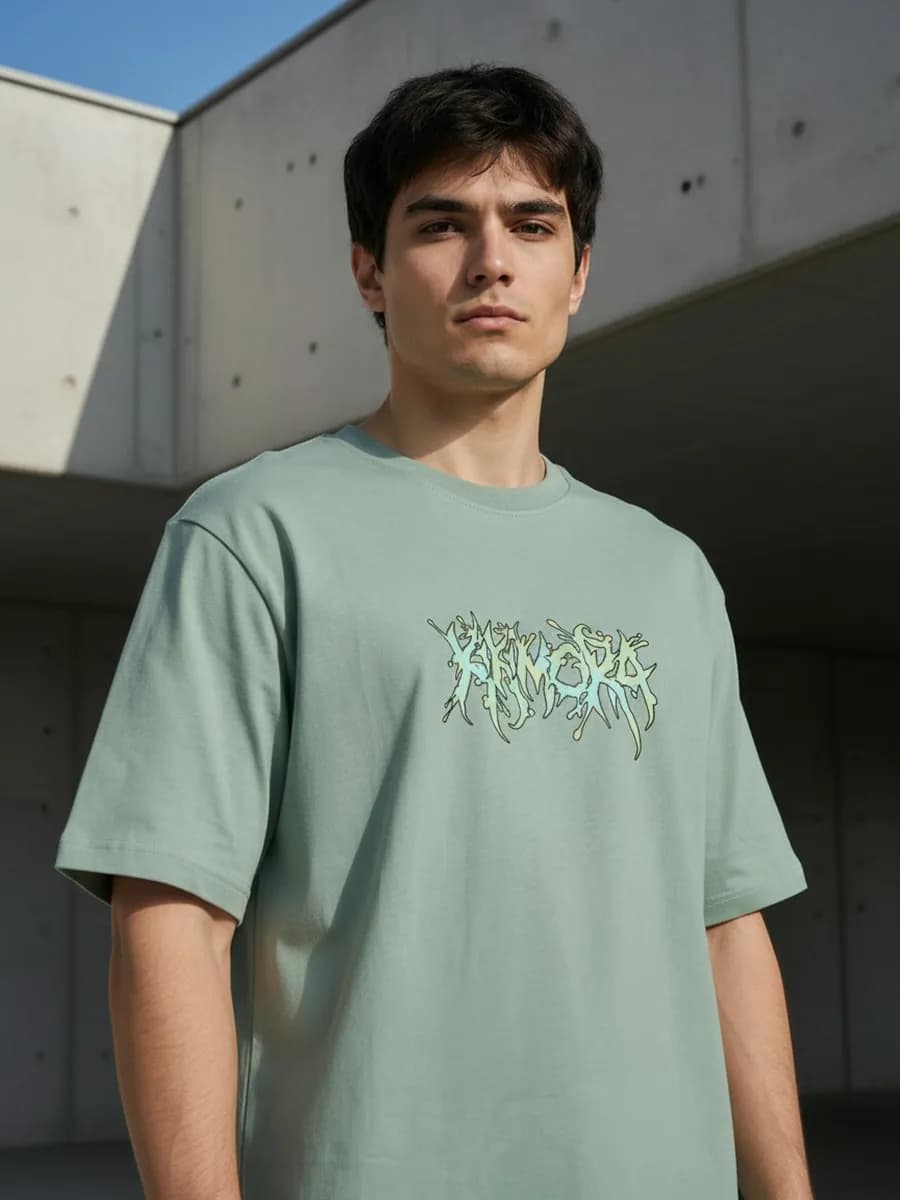 Футболка из хлопка с принтом кикиморы