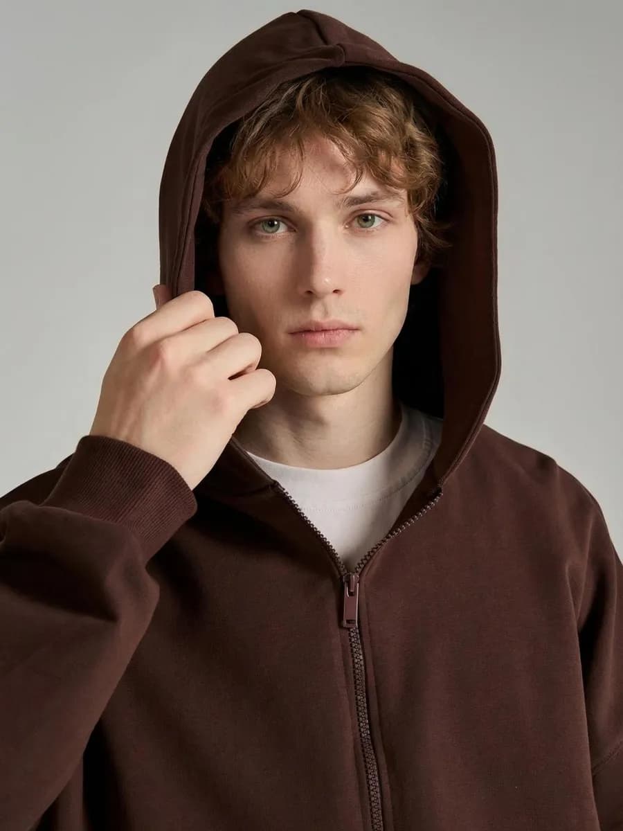 Толстовка оверсайз с принтом скорпиона на спине