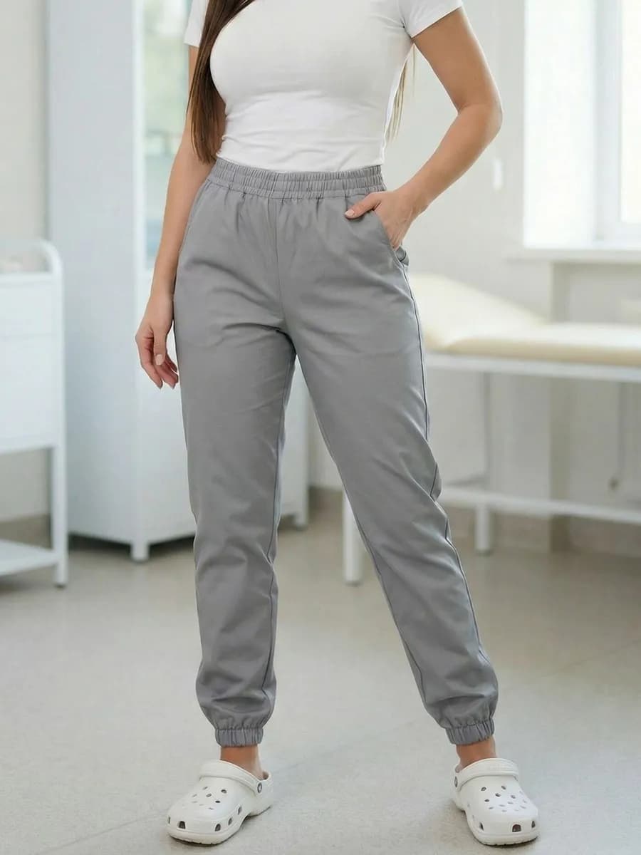 Брюки медицинские джоггеры с карманами
