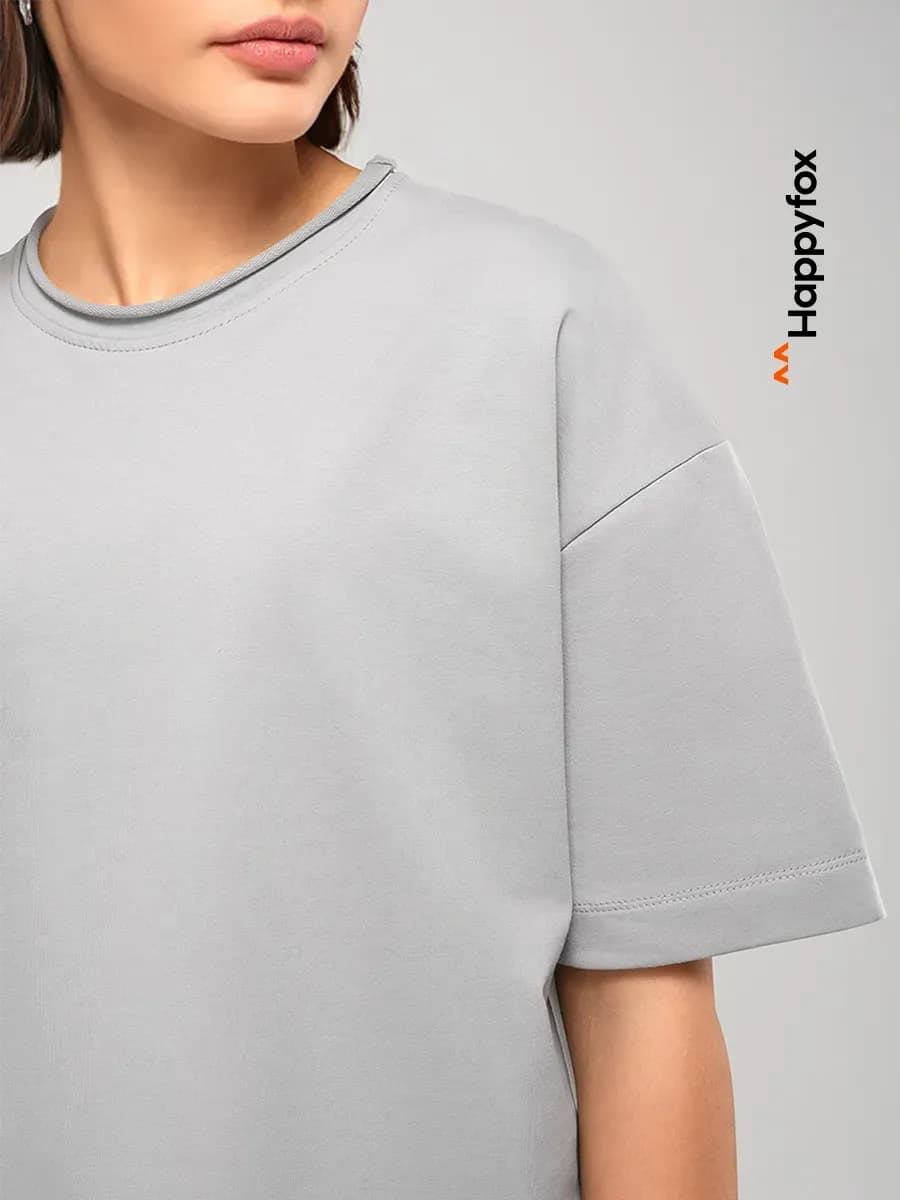 Футболка оверсайз базовая из плотного футера