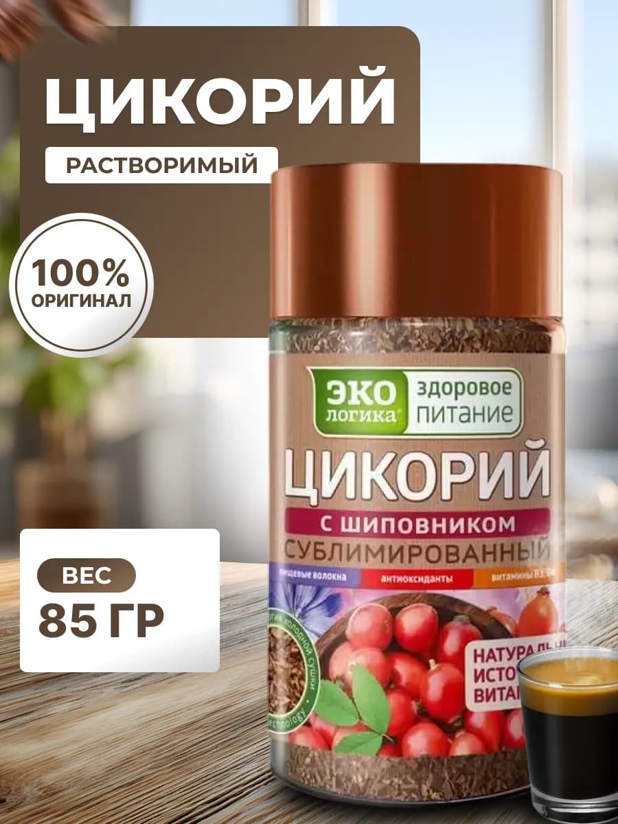 Цикорий Экологика сублимированный с Шиповником 85г