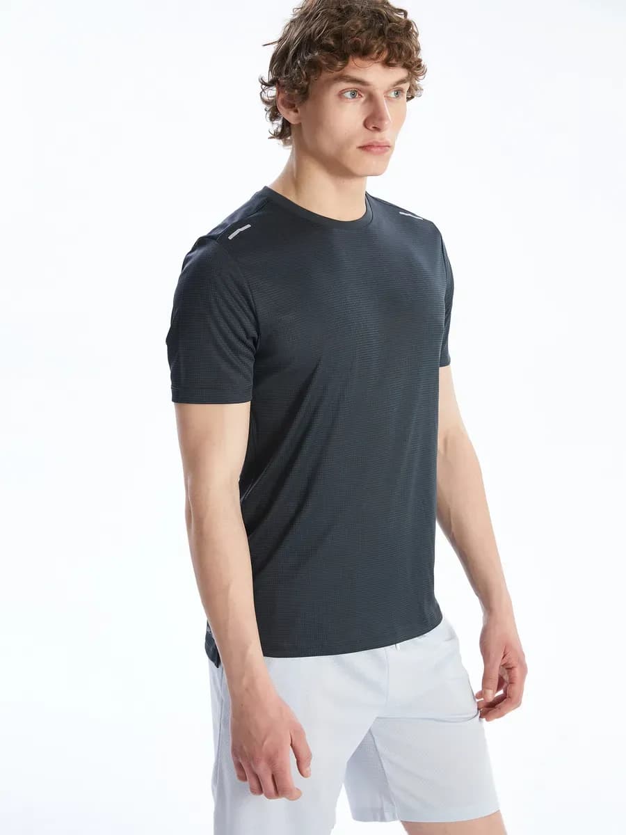 Футболка мужская спортивная круглый вырез короткий рукав