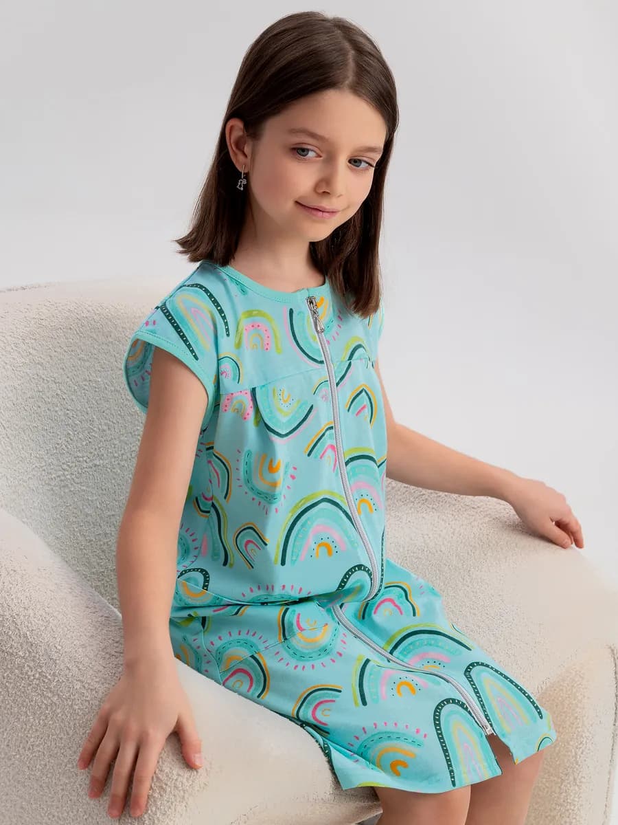 Халат на молнии повседневный подростковый - фото 1