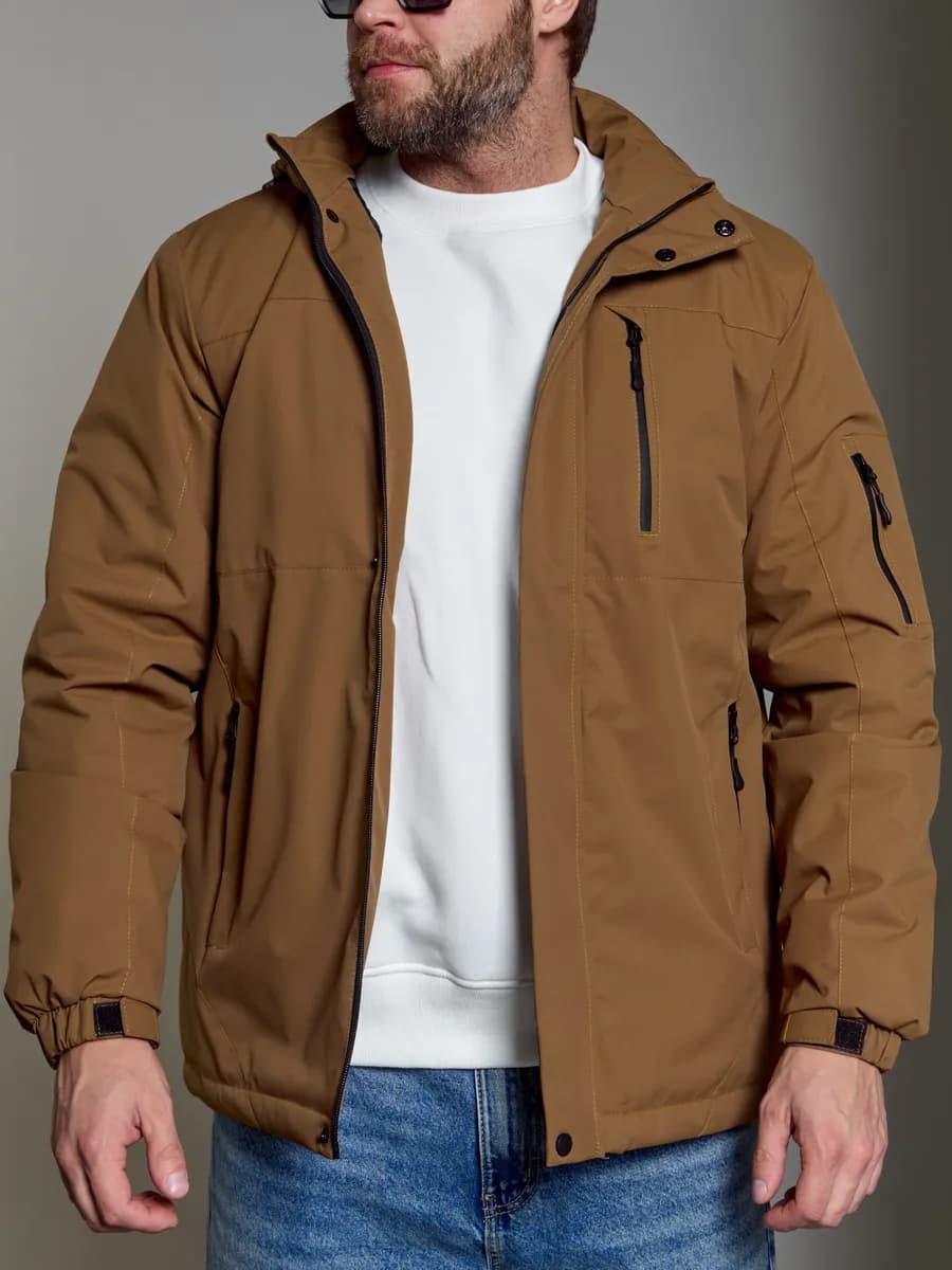 Куртка демисезонная с капюшоном - фото 1