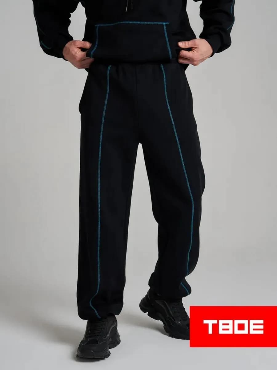 Тёплые брюки оверсайз с начёсом