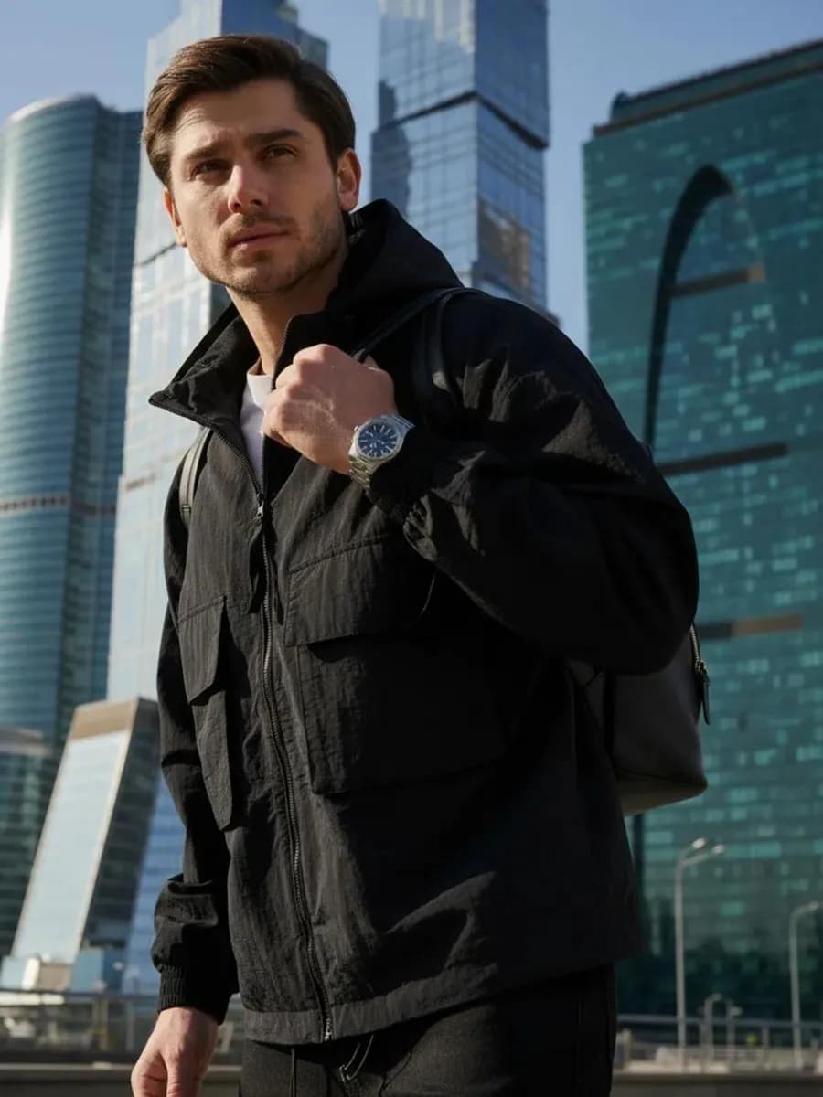 Ветровка демисезонная с капюшоном