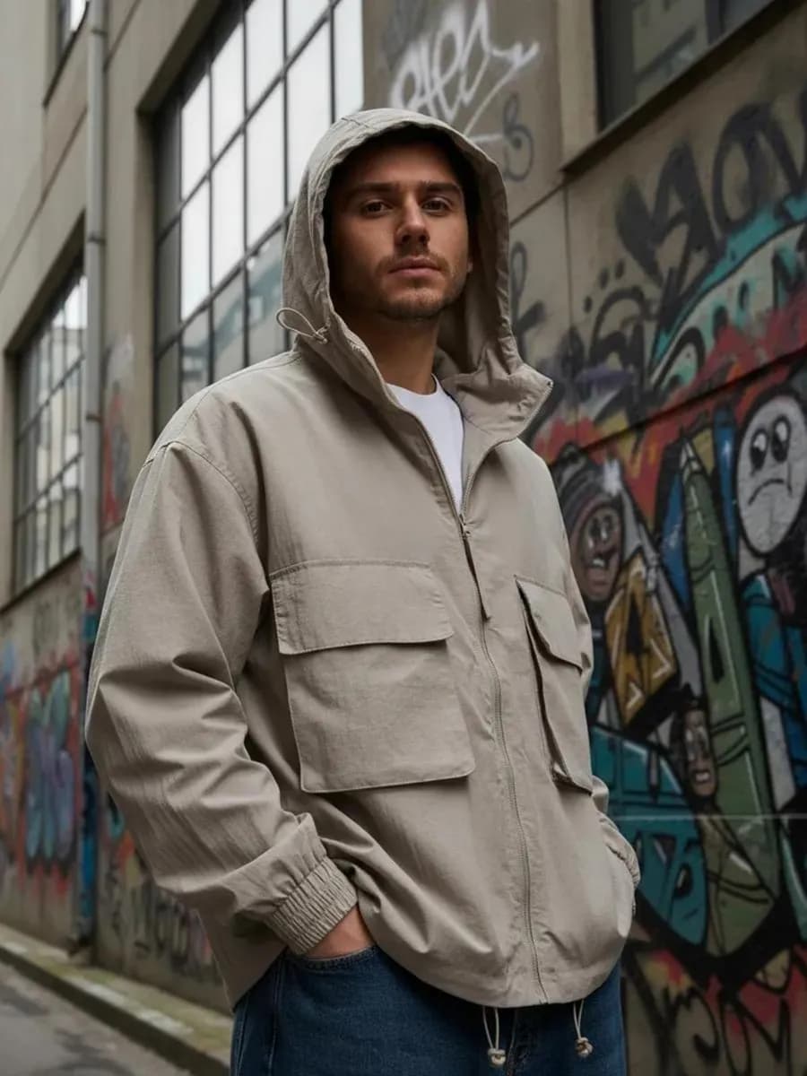 Ветровка демисезонная с капюшоном