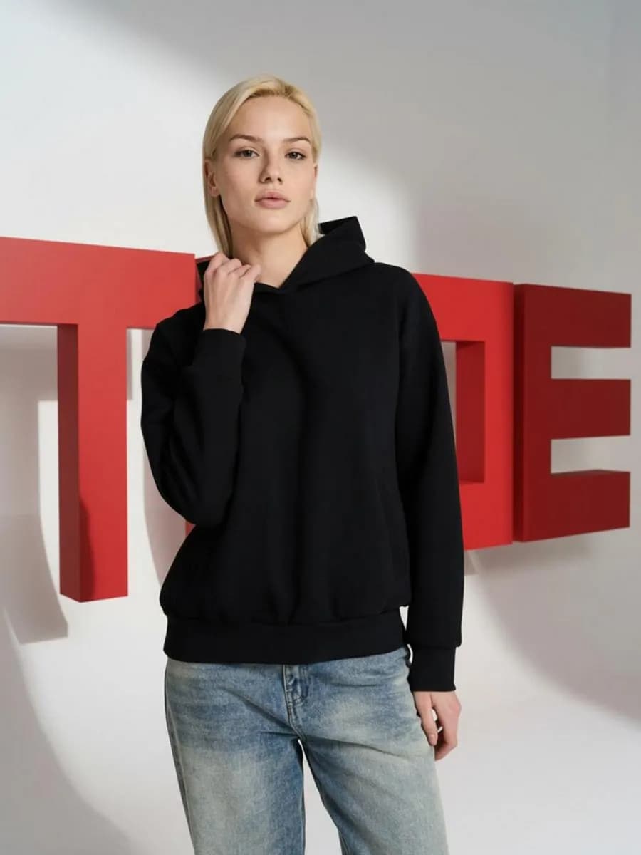 Худи с капюшоном без начеса