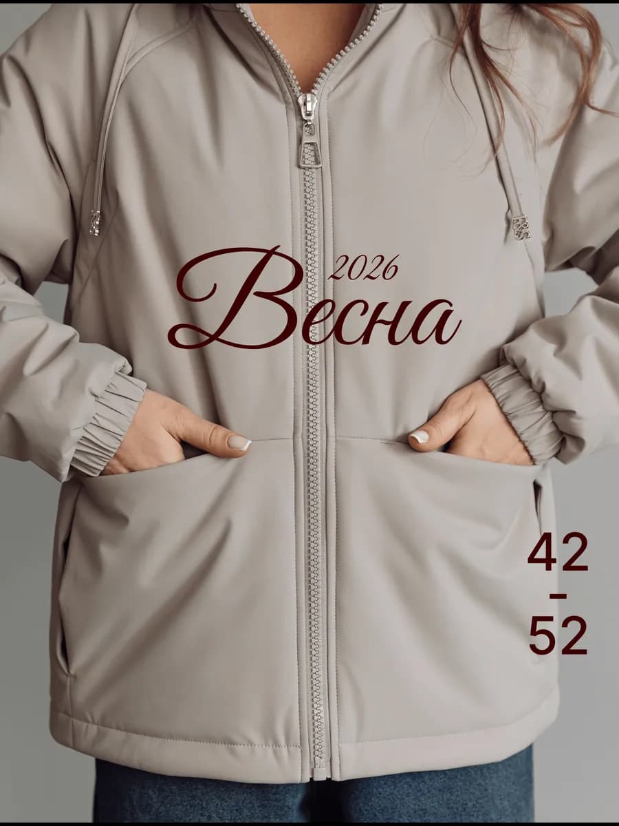 Куртка демисезонная женская с капюшоном весна