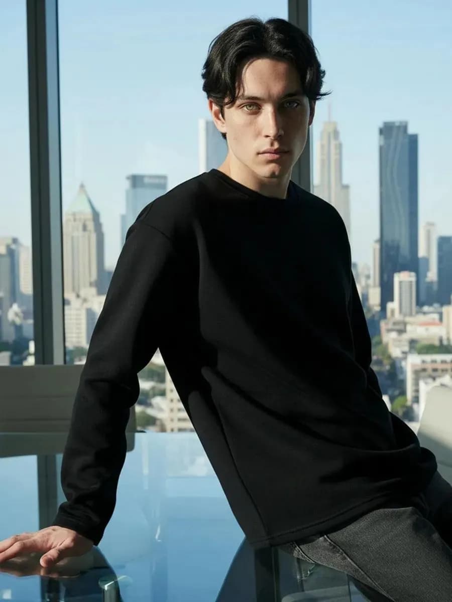 Свитшот оверсайз без начеса