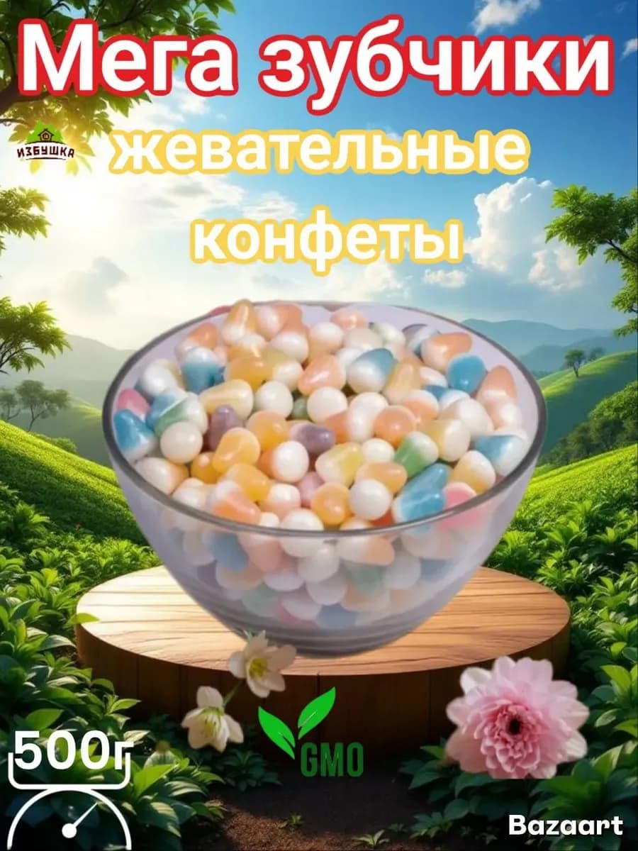 жевательные конфети зубчик 500г