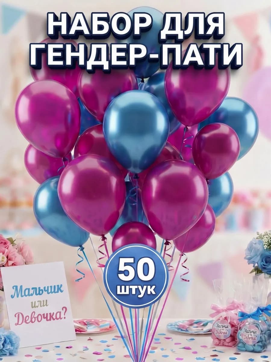 Набор воздушных шаров "Гендер пати"