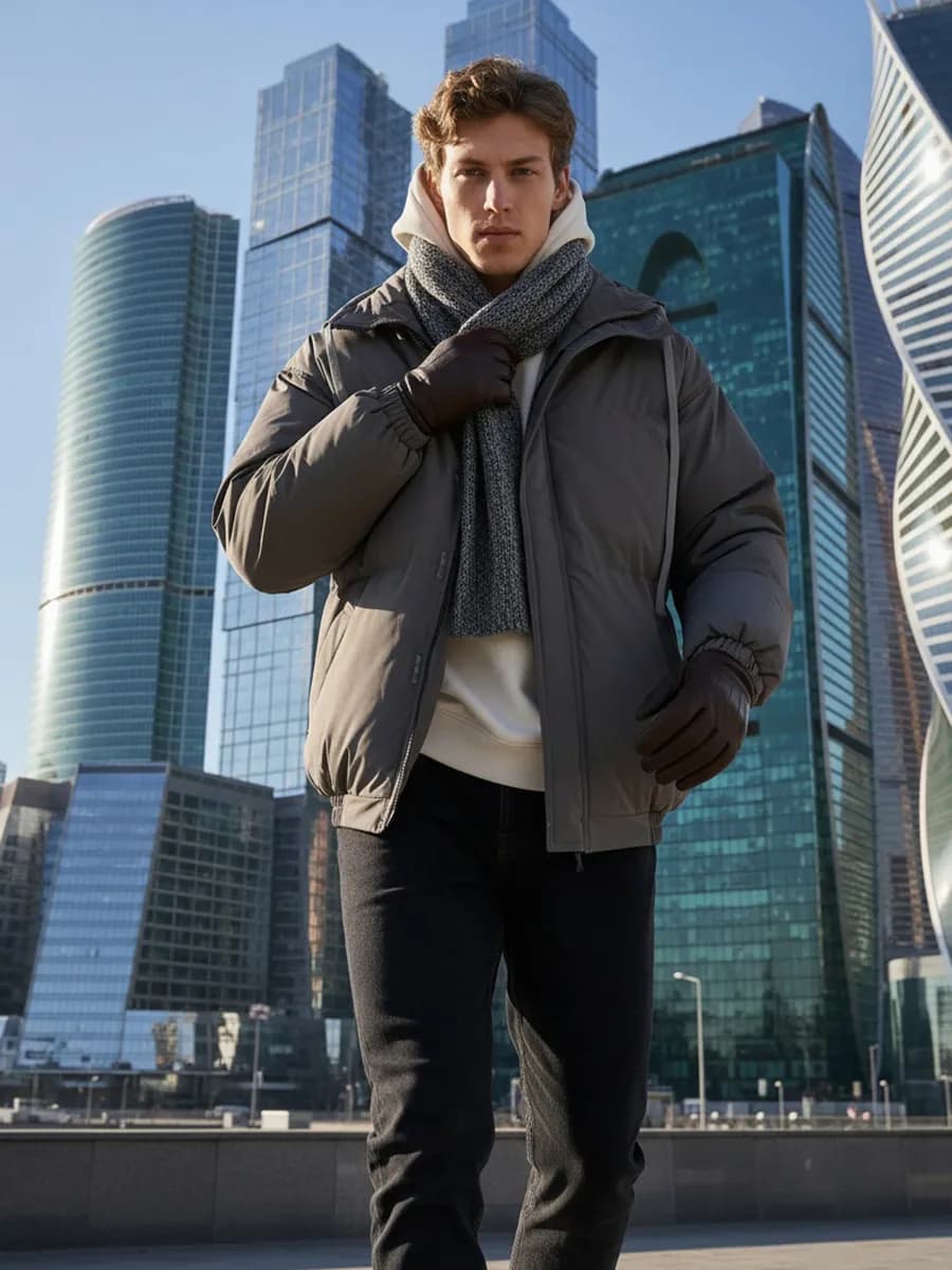 Куртка без капюшона на синтепоне
